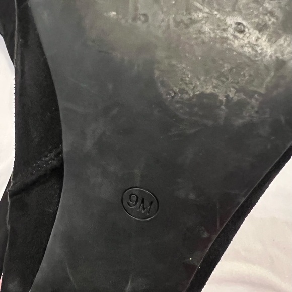 9 Calvin Klein Fandy Over-the-knee Boots Black Suede Fall Winter Tall Block Hee - Picture 4 of 10